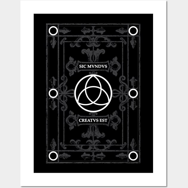 Dark Triquetra Symbol Wall Art by Lab7115